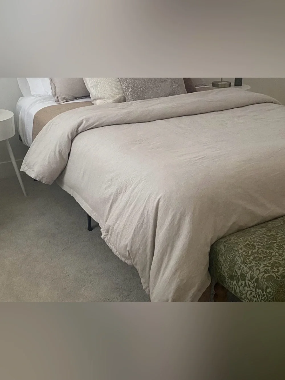 Threshold Cotton Linen Duvet Cover | Queen Cream Neutral Zipper Closure